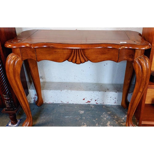 297 - Mahogany Console Table and Mirror, on Paw Feet with Scallop Detail Drawer - C. 96cm W x 44cm D x 75c... 