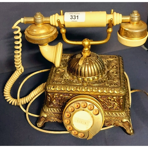 331 - Brass Rotary Telephone