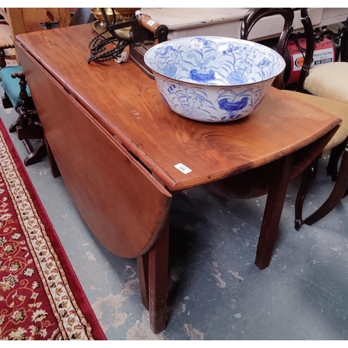 189 - Mahogany Drop Leaf Table - C. 130cm W x 60cm D x 72cm H