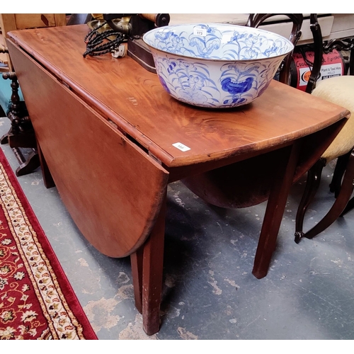 189 - Mahogany Drop Leaf Table - C. 130cm W x 60cm D x 72cm H