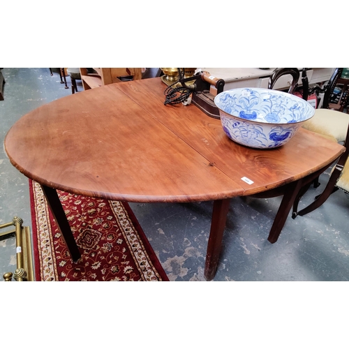 189 - Mahogany Drop Leaf Table - C. 130cm W x 60cm D x 72cm H