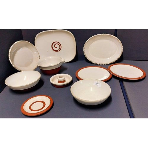 61 - Collection of Stephen Pearse Pottery - 10 Pieces inc Plates & Bowls