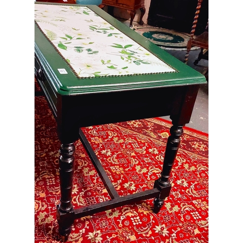 83 - Painted Neat Size Writing Desk with 2 Drawers - C.110cm W x 49cm D x 69cm H