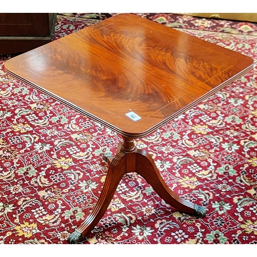 102 - Mahogany Inlaid Occasional Table on Tripod Base - C. 52cm x 52cm x 52cm H