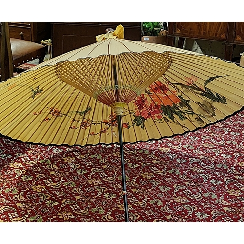 103 - Vintage Japanese Painted Parasol