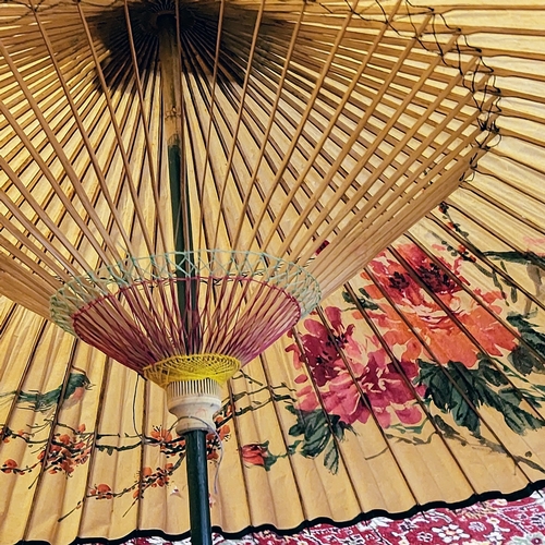 103 - Vintage Japanese Painted Parasol