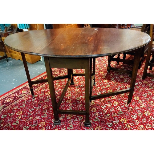 110 - D-End Drop Leaf Gate Leg Table - C. 100cm W x 40cm D x 73cm H