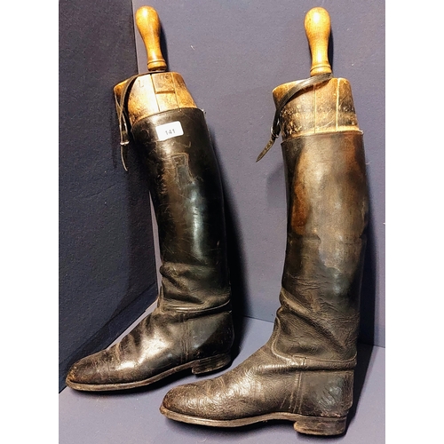 141 - Leather Riding Boots with Boot Trees - C. Size 5.5 / 6