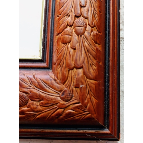 156 - Pair of Carved Frame Victorian Scenes - C. 87cm H x 47cm W