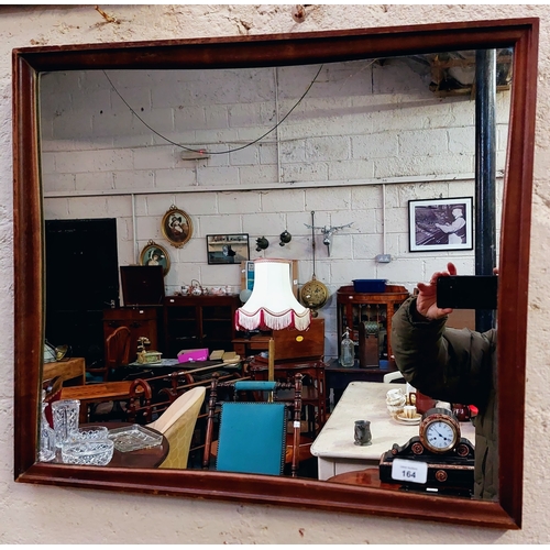 164 - Mahogany Framed Mirror - C. 62cm x 55cm
