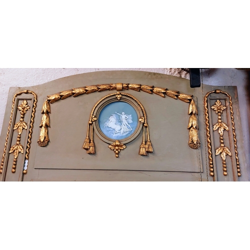 262 - 19th Century French Gilded and Painted Overmantle Mirror - C. 120cm W x 200cm H