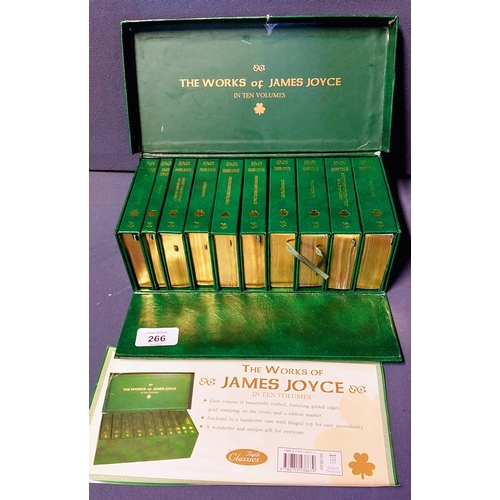 266 - Works of James Joyce - Cased 10 Volume Set with Gilt Edging