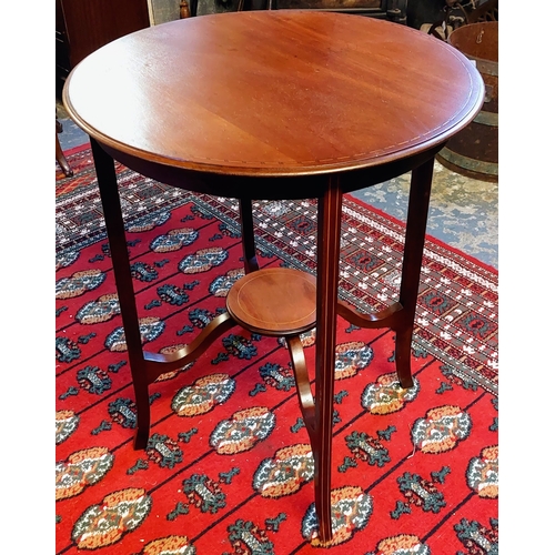 268 - Inlaid Mahogany Round Occasional Table - C. 60cm W x 75cm H