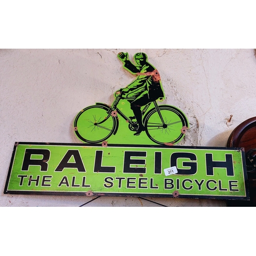 271 - Tin Raleigh Bicycle Advertising Sign