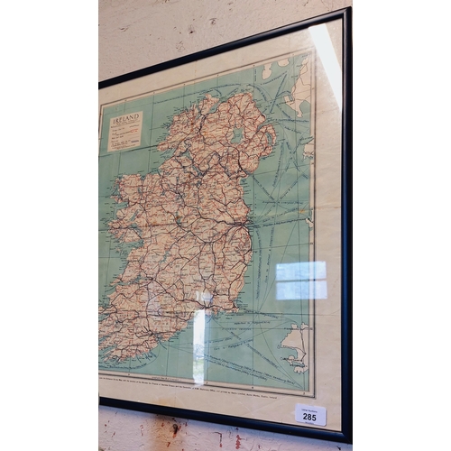 285 - Framed Map of Ireland