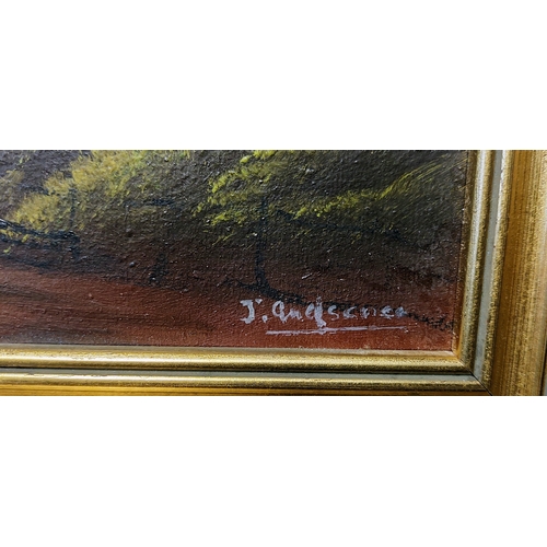 294 - Oil on Board Glen of the Downs Scene - Artist Signed J. An?