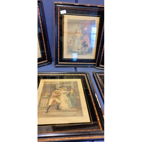 316 - Set of 6 Framed Victorian Scenes