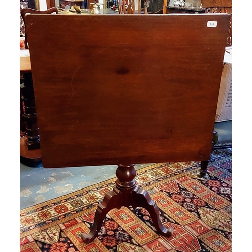 319 - Mahogany Tip Up Occasional Table on Pod Base - C. 80cm W x 66cm D x 71cm H