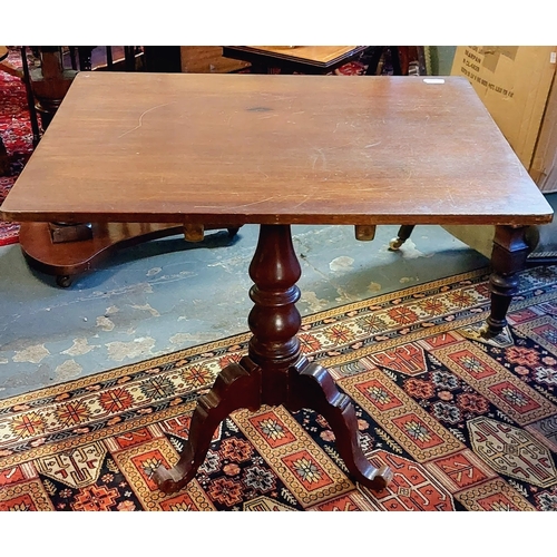 319 - Mahogany Tip Up Occasional Table on Pod Base - C. 80cm W x 66cm D x 71cm H