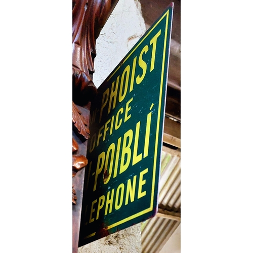 328 - Tin Double Sided Post Office Telephone Sign