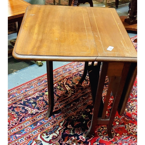 360 - Inlaid Mahogany Sutherland Table - C. 62cm W x 21cm D x 58cm H