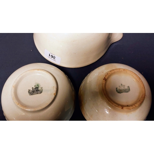 361 - 3 Belleek Black Mark Bowls