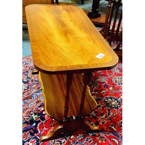 363 - Neat Mahogany Library Table with Book Trough - C. 66cm W x 33cm D x 48cm H