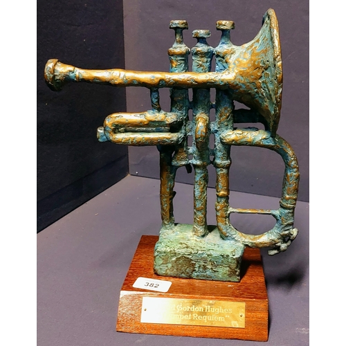 382 - Bronze Trumpet Sculpture by David Gordon Hughes -