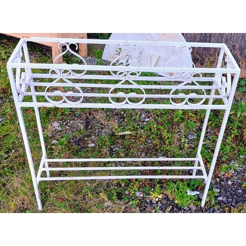 417 - Cast Iron Plant Stand - C. 76cm x 22cm x 75cm H