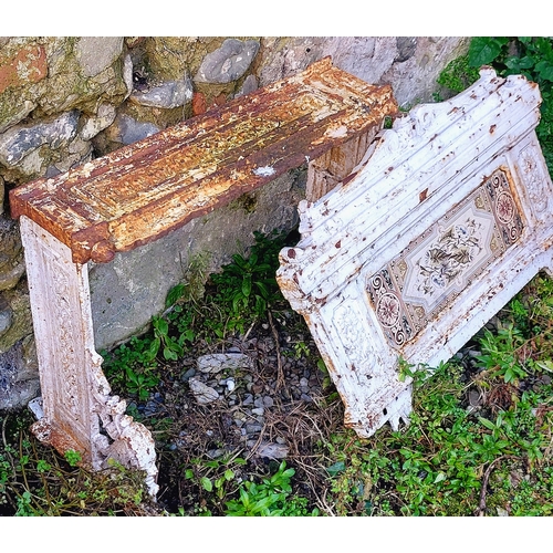 419 - Cast Iron Sink Stand with Tile Splashback