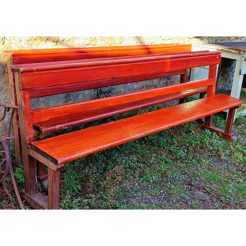 426 - 2 Pine Church Benches - C. 218cm