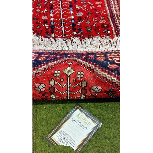 470 - Red Woolen Indian Runner Rug - C. 280cm x 74cm