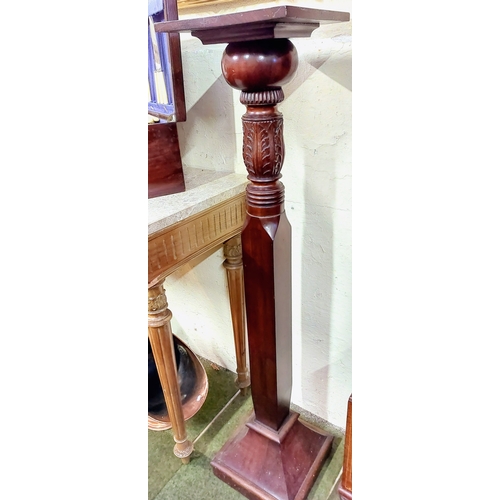 475 - Tall William IV Mahogany Torchere  - C. 137cm H