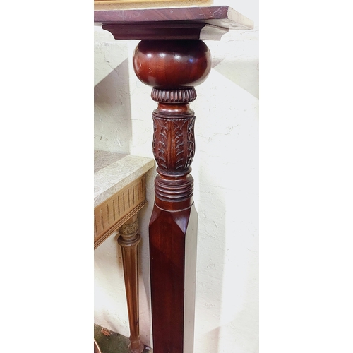 475 - Tall William IV Mahogany Torchere  - C. 137cm H