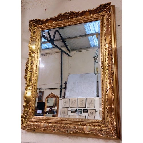 476 - Gilt Frame Bevelled Mirror - C. 79cm x 100cm