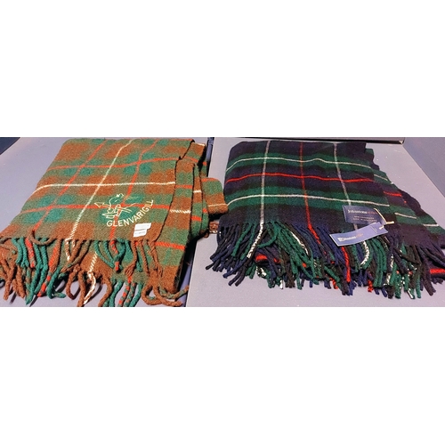 500 - Mackinnion Hunting Woolen Blanket (165 cm x 139 cm) & Johnstons of Elgin Cashmere Blanket (180 cm x ... 