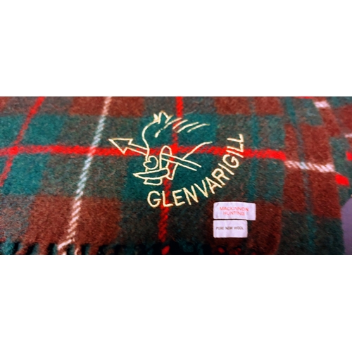 500 - Mackinnion Hunting Woolen Blanket (165 cm x 139 cm) & Johnstons of Elgin Cashmere Blanket (180 cm x ... 