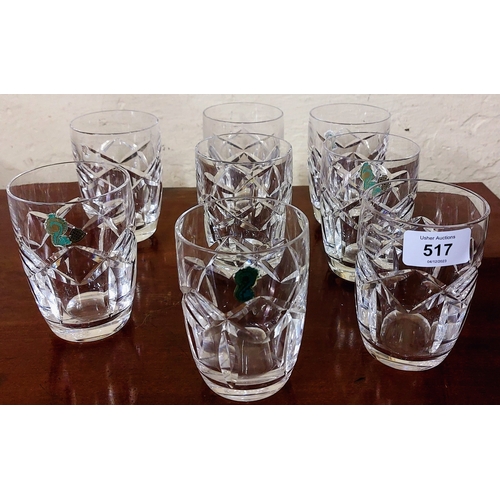 517 - 8 Waterford Tumbler Glasses