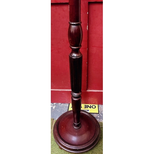 592 - Mahogany Standard Lamp & Shade