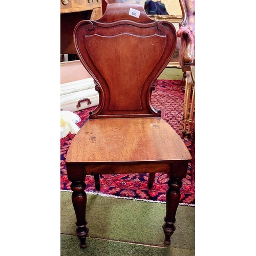 600 - Pair of Mahogany Shield Back Chairs