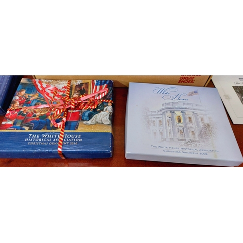 608 - 12 Boxed White House Christmas Decorations - 2009-2017, 2004, 2006, 2007