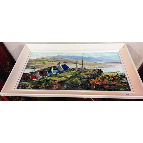 616 - Kenneth Webb - Oil on Canvas - Framed Sky Road Clifden - C. 87cm w x 49cm H