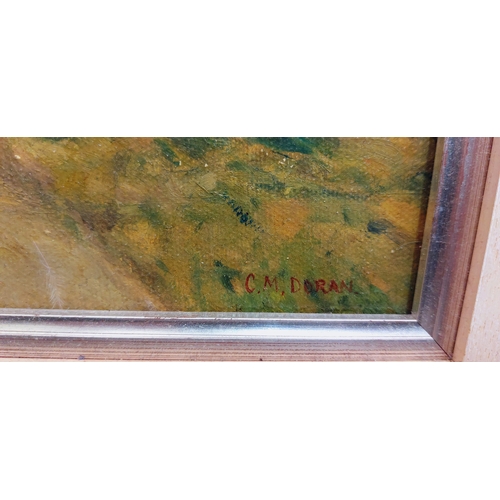 627 - C.M Doran Signed Oil on Board - Rural Scene - C. 50cm W x 40cm H (1900 - 1981)