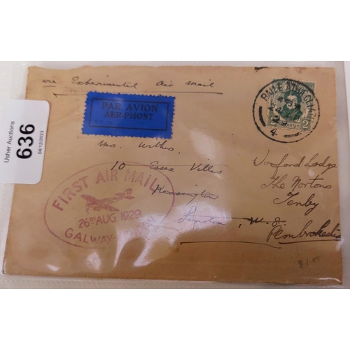 636 - First Air Mail - Galway to London - 26th August 1929