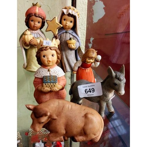 649 - 6 x Goebel Nativity Figures (with boxes)