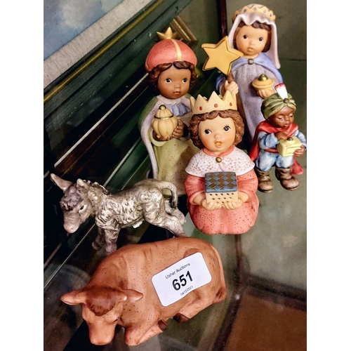 651 - 6 x Goebel Nativity Figures (with boxes)