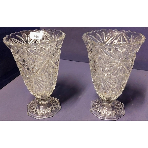 769 - Pair of Cut Glass Vases