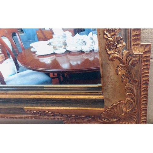 771 - Carved Gilt Frame Overmantle Bevelled Mirror - C. 122cm W x 164cm H