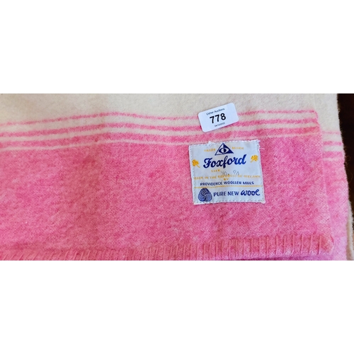 778 - 4 Foxford Wool Blankets