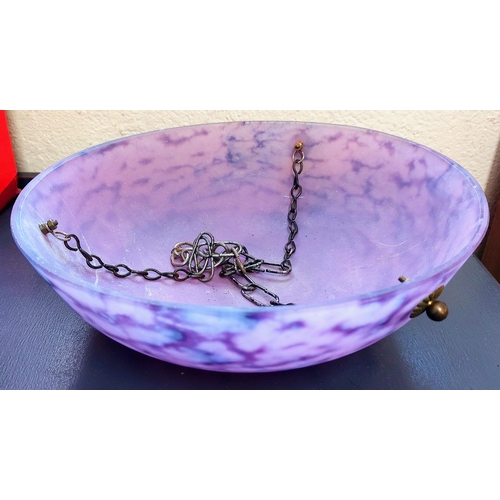 789 - Vintage Glass Flycatcher Ceiling Light Shade - Purple